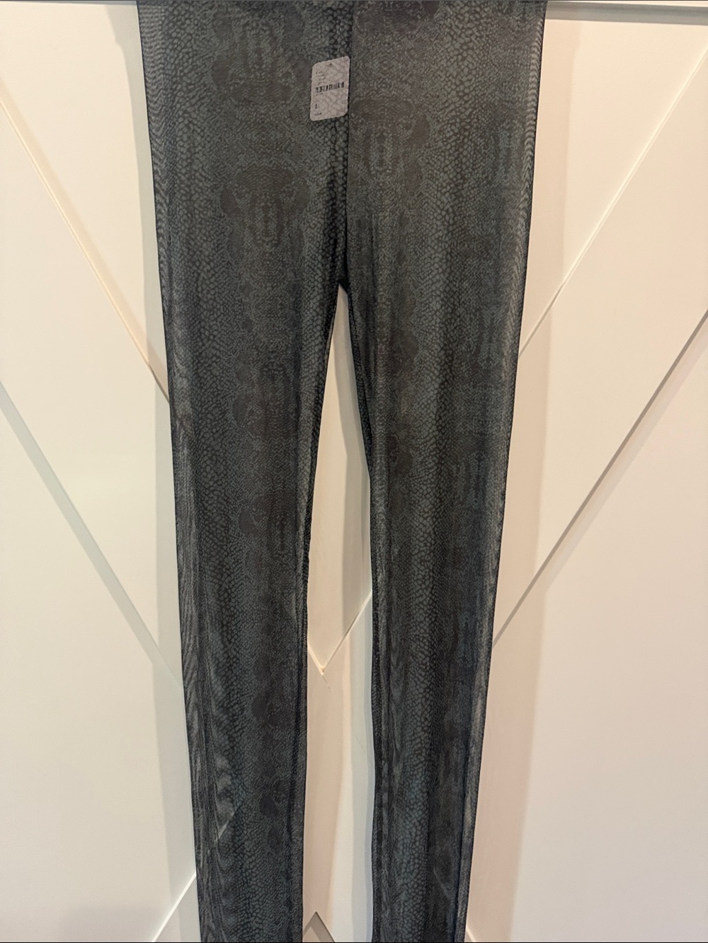 Free People Gray Blue Snake-Print Leggings